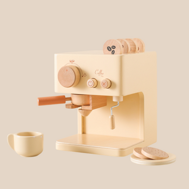 Träkaffemaskin – Little Barista | Pedagogiskt Rollspel Leksak | Hållbar & Interaktiv | Från 1 År