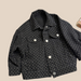 Jeansjacka med prickar – LittleTrend Flickor, Svart, Bomull, Storlek 1–8 år