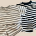 T-shirt och Shorts Sommarset – StripePlay Unisex, Svart/Grå, Bomull, Storlek 0–8 år