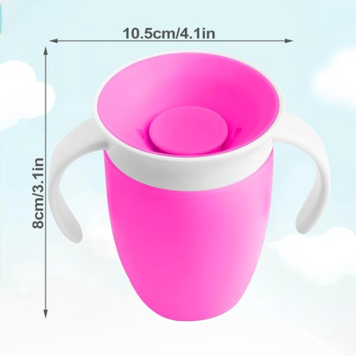 Läckfri Baby Drickmugg 360° | Självständigt Drickande Utan Spill | Säker & BPA-fri