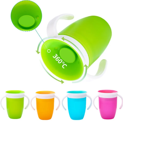 Läckfri Baby Drickmugg 360° | Självständigt Drickande Utan Spill | Säker & BPA-fri