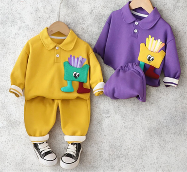 Mjuk Unisex Småbarnsset 2-Delat – Bekväm Bomullsoutfit 0–3 År | Andningsbar & Hudvänlig