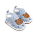 Sandal med kardborreband – BearSteps Flickor, Blå/Brun/Vit, Storlek 0–2 år