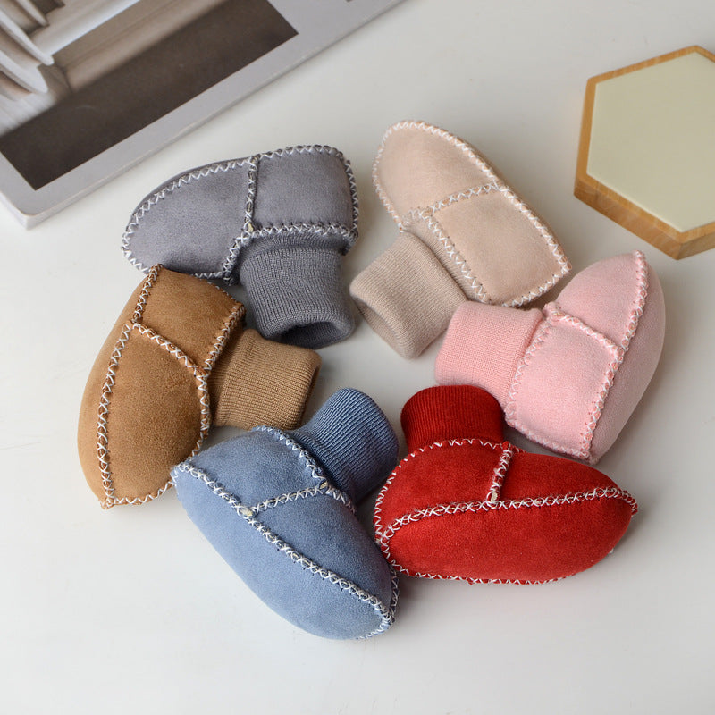 Babytossor – CuddleToes Unisex, Brun/Grå/Beige/Rosa/Röd/Blå, Mocka, Storlek 0–12 Månader
