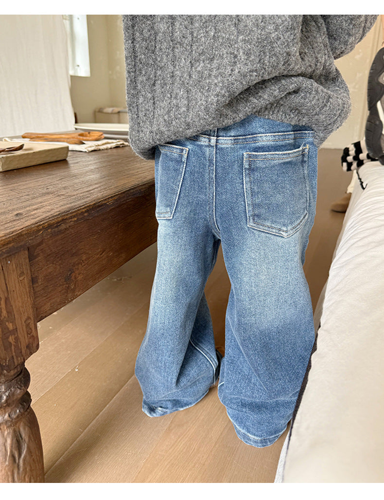Flare Jeans – Urban Sprout Flickor, Blå, Bomull, Denim, 1–8 år