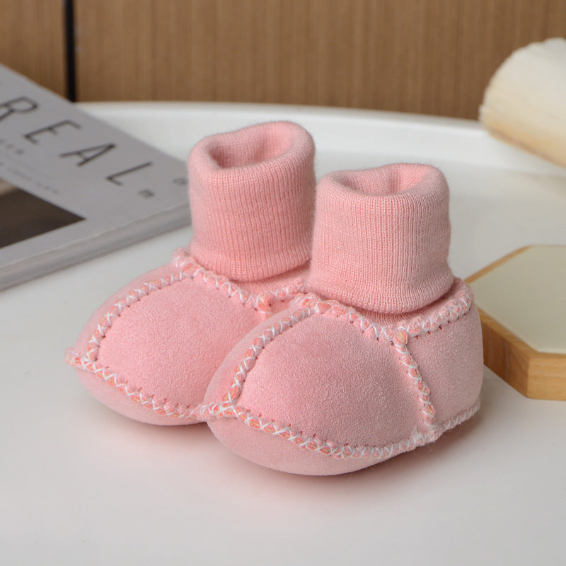 Babytossor – CuddleToes Unisex, Brun/Grå/Beige/Rosa/Röd/Blå, Mocka, Storlek 0–12 Månader