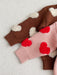 Stickad Tröja – Knitted Love Flicka, Rosa/Brun, Bomull, Storlek 0–3 år