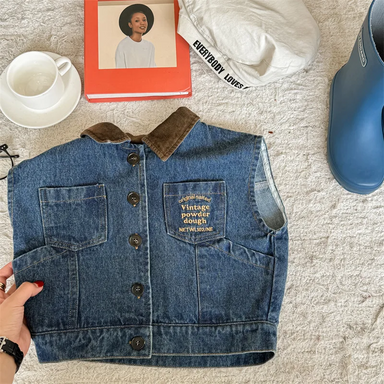 Barns Denimväst – Ärmlös Bodywarmer i Vintage-stil (9 mån–6 år)