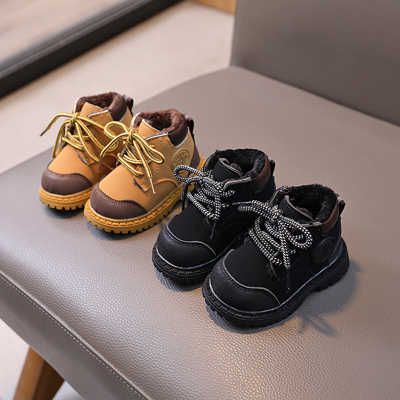 Skor med Ull – Lisi Unisex, Svart/Brun, Läder, Storlek 16–20