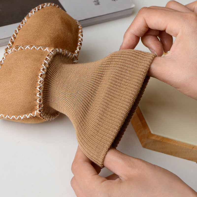 Babytossor – CuddleToes Unisex, Brun/Grå/Beige/Rosa/Röd/Blå, Mocka, Storlek 0–12 Månader