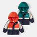 Regnjacka – Thim Pojkar, Grön/Orange/Blå, Polyester, Storlek 2–8 år