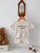 Paris Petit Babyset – Mjuk Sommaroutfit i Ribbat Tyg med Fransk Touch – Unisex | Storlek 0–3 år | More for Mini