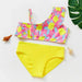Flickor Tankini Baddräkt Sjöjungfruprint – Sommarstrandkläder | 3-12 år