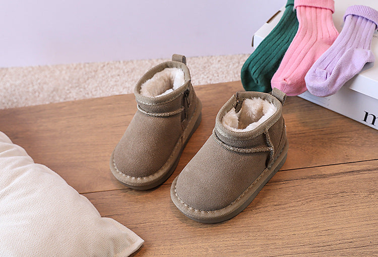 Ankelstövel – Noua Unisex, Brun/Svart/Grå, Mocka, Storlek 18–25