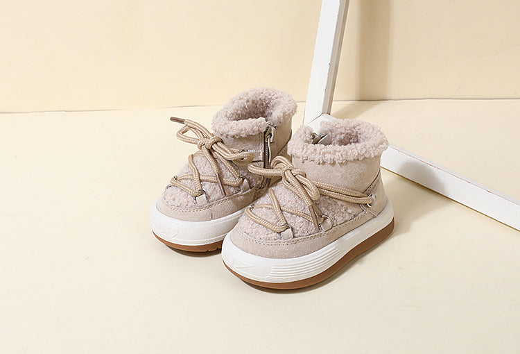 Vinterstövlar – Bama Flickor, Svart/Beige/Rosa, Mocka, Storlek 15–30