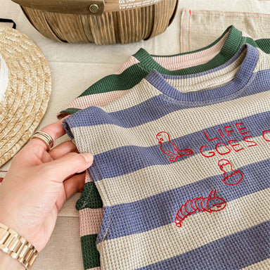 Ribb Sommarset – Little Waves Unisex, Blå/Grön, Bomull, 0–6 år