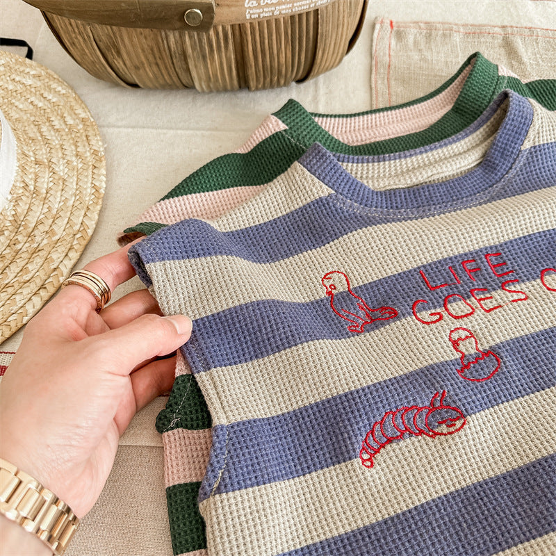 Ribb Sommarset – Little Waves Unisex, Blå/Grön, Bomull, 0–6 år
