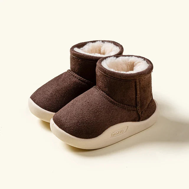 Varma Vinterstövlar – Abuya Unisex, Beige/Brun/Blå/Rosa, Mocka, Storlek 14–20