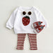 Set med leggings och tröja – BerryBabe Flickor, Rosa/Gul/Grön, Bomull, Storlek 0–3 år
