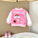 Baseballjacka – Asmara Unisex, Blå/Rosa, Bomull, Storlek 0–3 år
