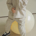 Träningsdräkt – UrbanComfy Unisex, Grå/Beige, Bomull, Storlek 0–6 år