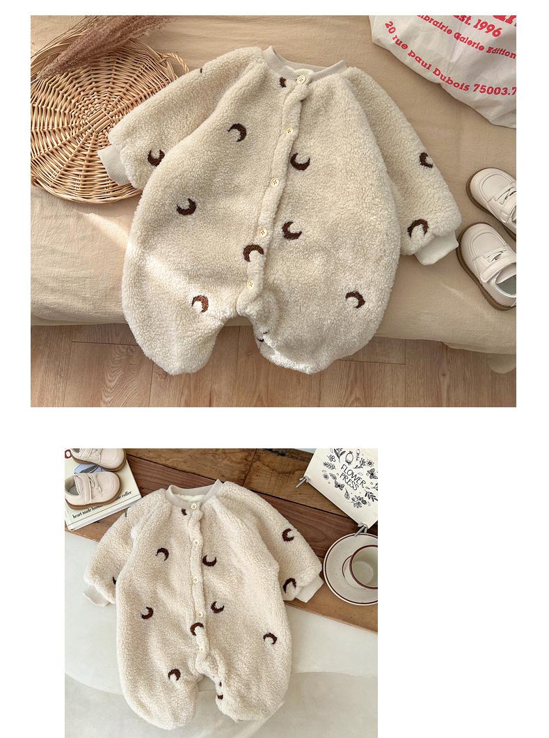 Byxdress/Overall med manar – MoonDreamer Baby, Unisex, Beige, Bomull, Storlek 0–3 år