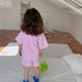 SunnyPixie Rutig Sommarset för Bebis och Barn – T-shirt & Shorts | Bomull | Storlek 0–6 år