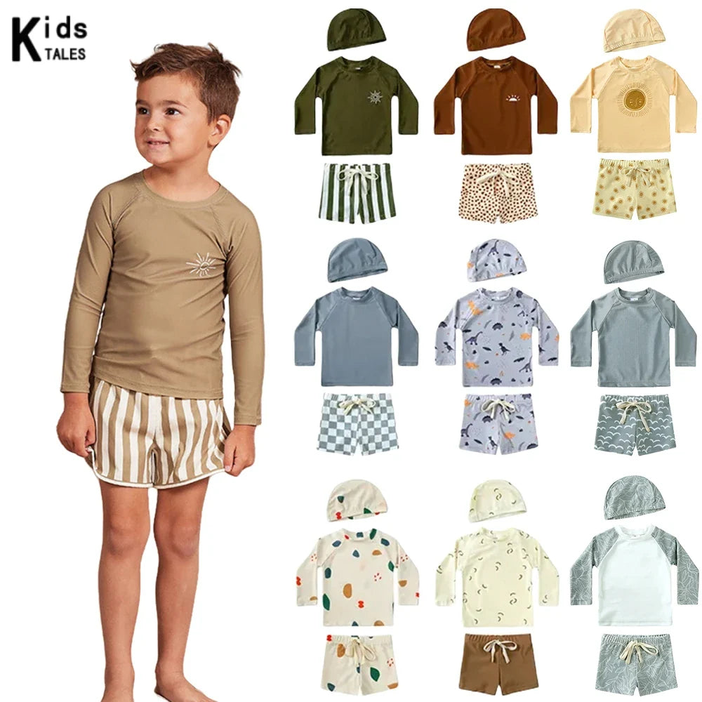 UV Simset Barn med Hatt – Solskydd 3-delar | 9M-7 år