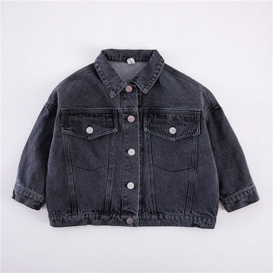 Klassisk Jeansjacka – Unisex, Blå/Svart, Bomull, Denim, Storlek 1–8 år