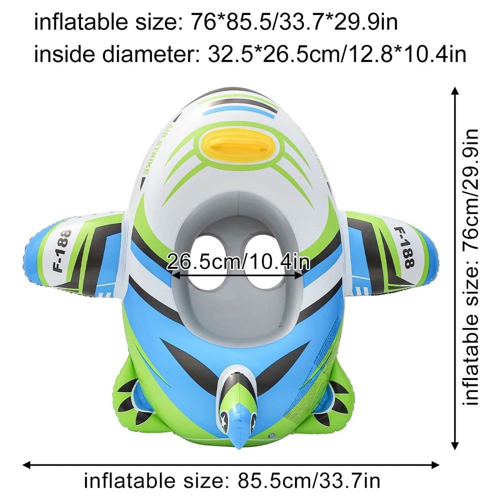 Flygplan Simring Barn – Uppblåsbar Pool Float med Handtag