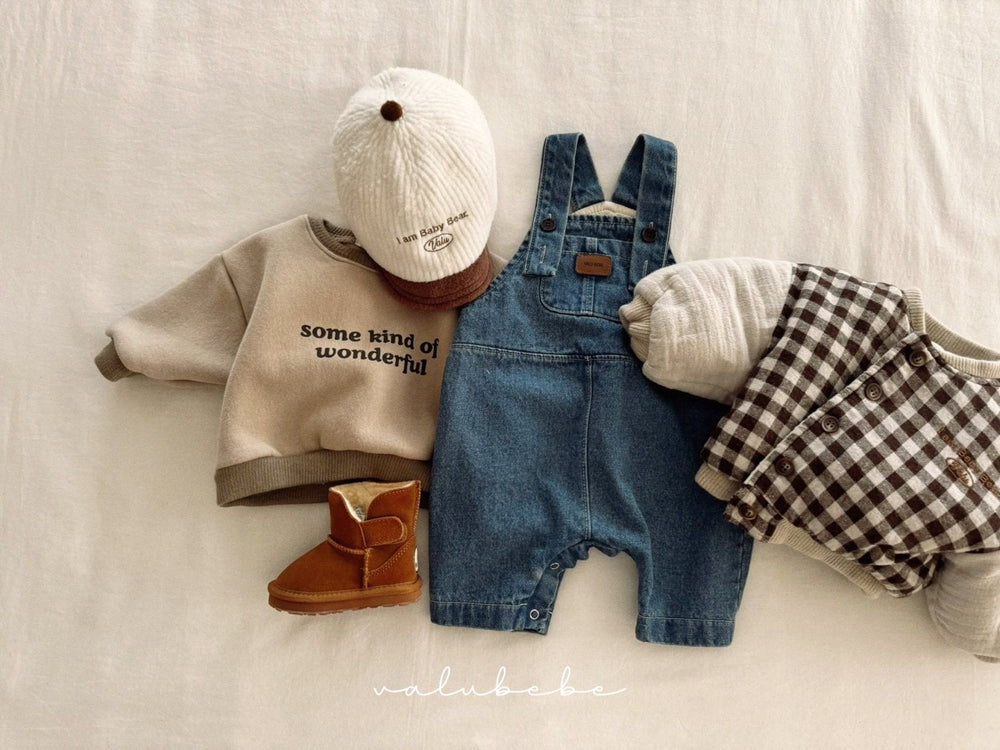 Tröja – WonderWear Unisex, Brun/Grå, Bomull, Storlek 0–5 år