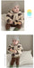 Teddy fleeceväst med öron – Björn Unisex, Beige/Brun, Storlek 0–3 år
