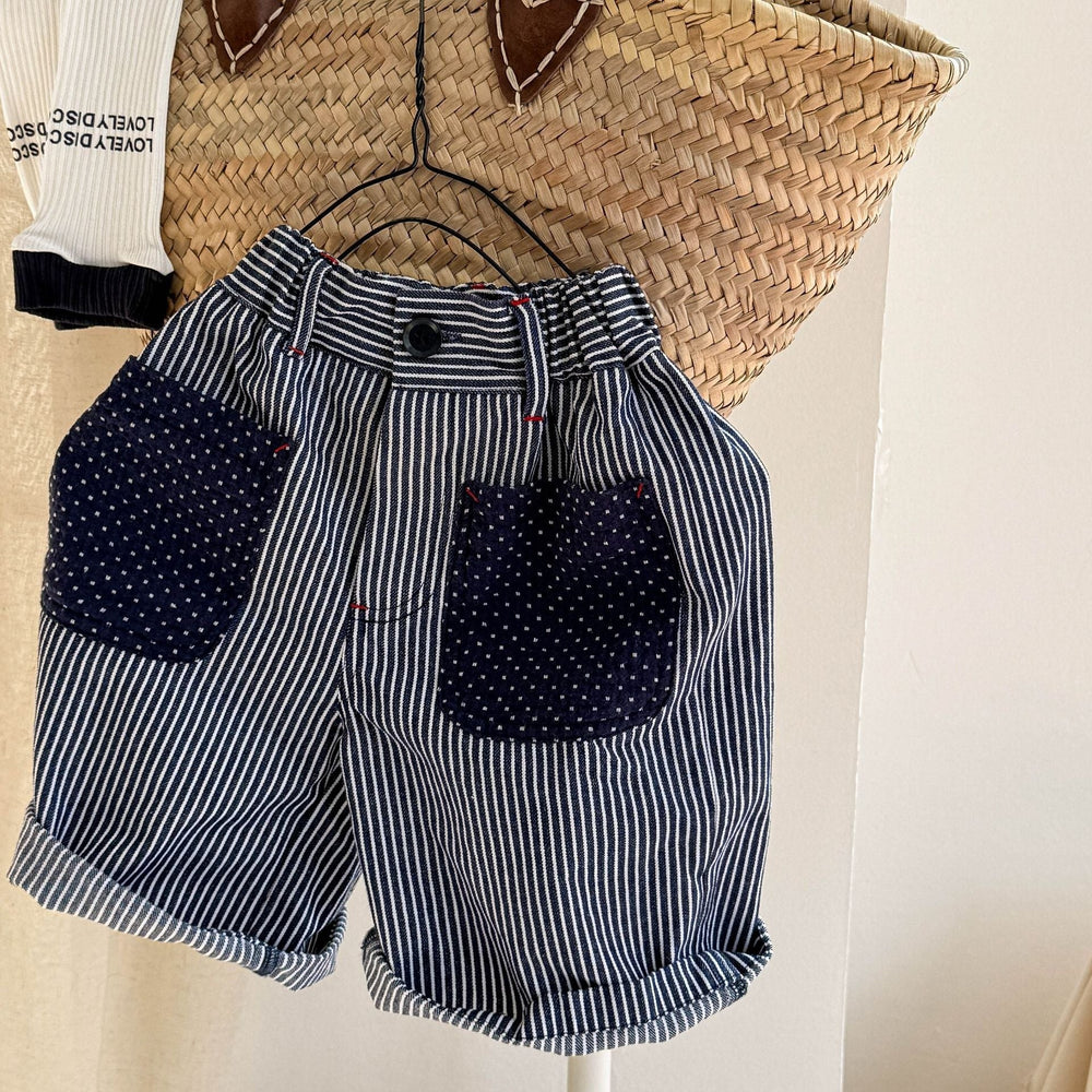 Norin Barnbyxor med Ränder – Unisex Sommarbyxor i Bomull (0–6 År) – Bekväm Passform & Unik Design