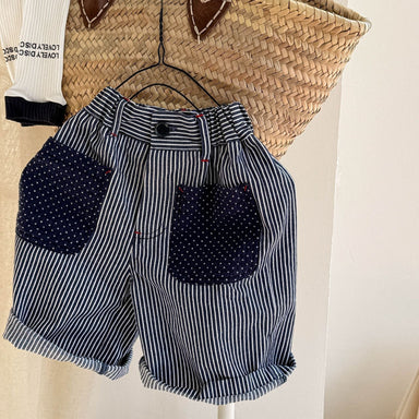 Norin Barnbyxor med Ränder – Unisex Sommarbyxor i Bomull (0–6 År) – Bekväm Passform & Unik Design