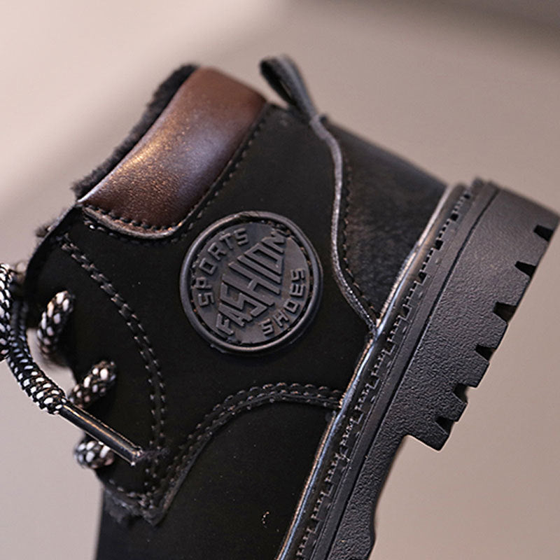 Skor med Ull – Lisi Unisex, Svart/Brun, Läder, Storlek 16–20