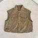 Väst med knäppning – Explorer Unisex, Beige/Brun, Bomull, 0–8 år