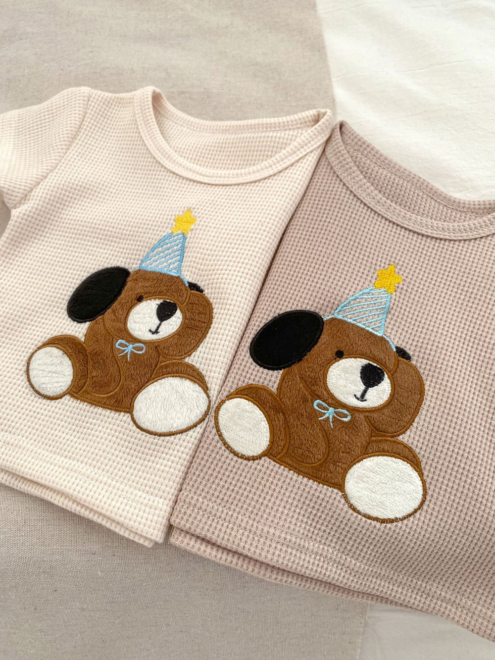 Loupi-set 0–3 år – Sommaroutfit för Flickor och Pojkar – 2-delad – Beige/Brun