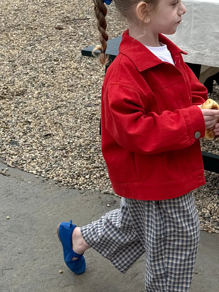 LUNÉ Barnjacka med brodyr | Unisexjacka i bomull (1–9 år)