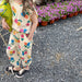 Floree Sommarset Barn – 2-delad bomullsoutfit med blommönster – T-shirt och byxor – Flicka/Baby/Småbarn – Storlek 0–8 år