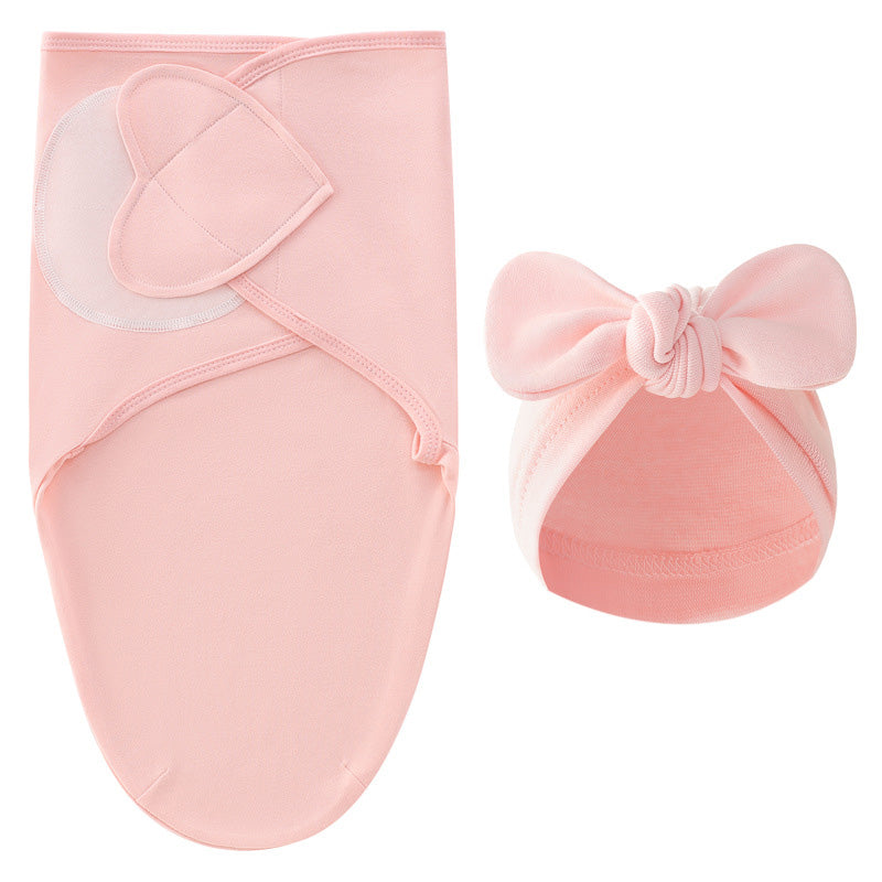 Inbäddningsfilt & Mössa – DreamNest Luxe, Unisex, Grå/Grön/Rosa/Vit/Brun, Bomull, Nyfödd