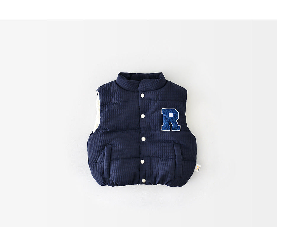 Väst – Malabo Unisex, Blå/Grön, Bomull, Storlek 0–4 år
