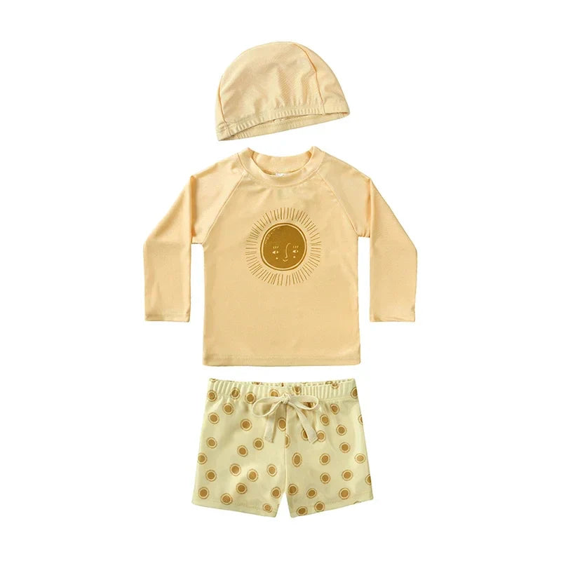 UV Simset Barn med Hatt – Solskydd 3-delar | 9M-7 år