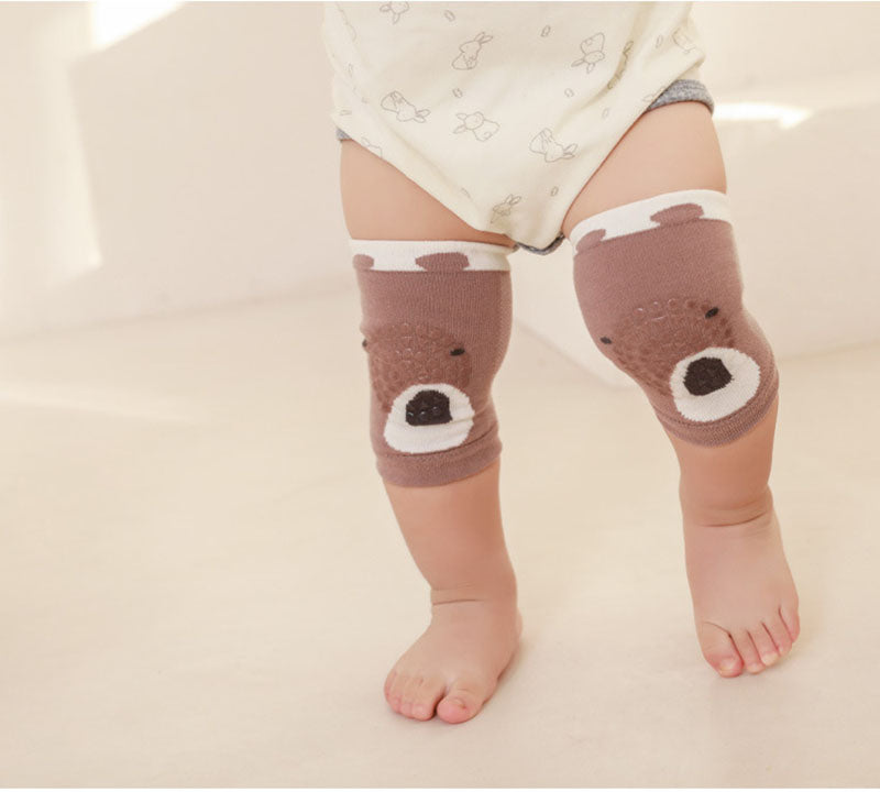 Knäskydd och strumpset – SnuggleStep Unisex, Gul/Brun/Orange/Rosa/Vit, Bomull, Storlek 0–5 år
