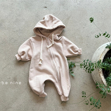 Babydräkt med Huvud – Moussy Jumpsuit i Bomullsblandning (0–3 år) – Unisex, Mjuk & Lätt att Ta På