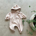 Babydräkt med Huvud – Moussy Jumpsuit i Bomullsblandning (0–3 år) – Unisex, Mjuk & Lätt att Ta På