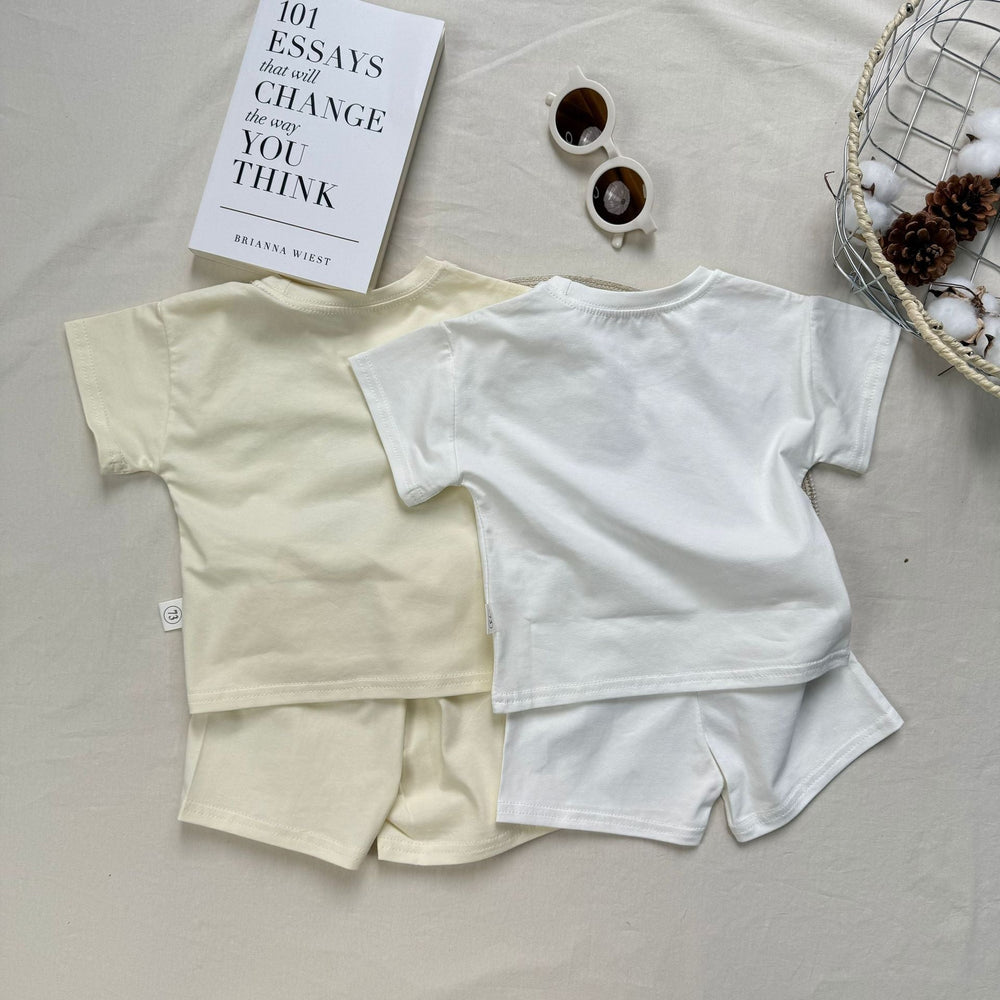 Rider Deux Babyset – 2-delat Sommarset med Vintage Motortryck | Bomull | Storlek 0–3 år