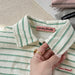OWA Polo Stripe Unisex Barntröja 0–6 år | Randig pikétröja – Bomull