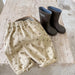 Baggybyxa med Tryck – Mila Bloomers Unisex, Brun/Beige, Bomull, Linne, Storlek 0–6 år