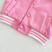 Baseballjacka – Asmara Unisex, Blå/Rosa, Bomull, Storlek 0–3 år