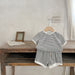 Unisex Baby Sommarset – 2-delat Ribbat Bomull T-shirt & Shorts | Nilo & Nox (0–3 år)